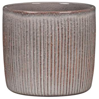 Scheurich Keramik-Übertopf Blumentopf Perla, rund, grau - Keramik