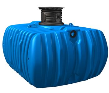 4rain Flachtank Flat L, Blau - Kunststoff