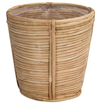 Dehner Rattan-Korb Bibek, konisch, hellbraun - Rattan