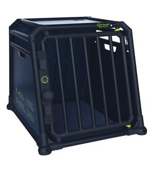 4pets Hundetransportbox PRO NOIR Line 1, Schwarz - Aluminium / Holz Kunststoff