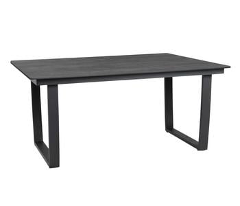 Tierra Outdoor Gartentisch Liv Dining, ca. B150/H67/T90 cm, Dunkelgrau / Hellgrau - Aluminium Papierlaminat