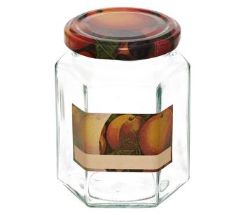 Dehner Einkochglas, 287 ml, 6er-Set, Transparent / Rot Orange - Glas Blech