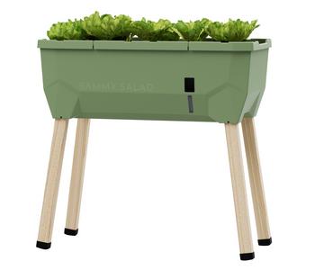 Gusta Garden Mini-Hochbeet Sammy Salad, ca. B79/H75/T37,5 cm, Dunkelgrün - Polypropylen / Lärchenholz