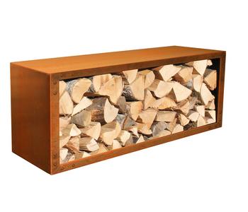 Palatino Kaminholzlager Woodpecker Pro, Kupfer - Cortenstahl