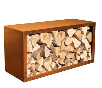 Palatino Kaminholzlager Woodpecker Pro, Kupfer - Cortenstahl