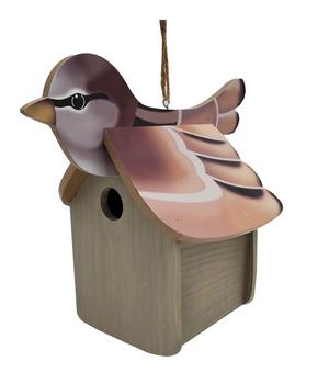 Dehner Natura Premium Nistkasten Spatz, ca. B29/H26,9/T18,8 cm, Braun - Kiefernholz