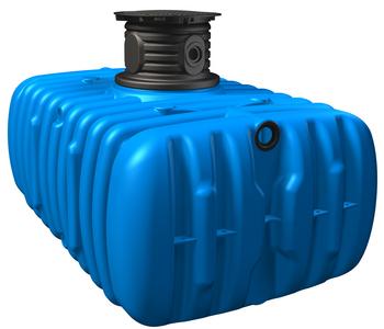 4rain Flachtank-Paket Flat M Haus-Premium, Blau - Kunststoff
