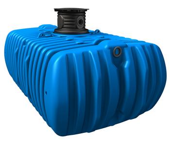 4rain Flachtank Flat XL Haus-Premium, Blau - Kunststoff