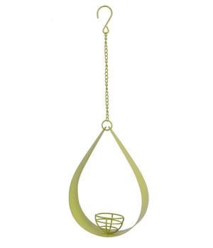Dehner Natura Premium Futterstelle Gota, ca. B14,5/H43,5/T6 cm, Grün - Metall