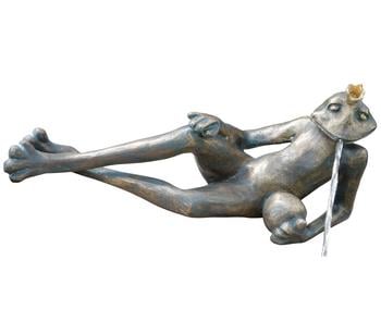 Rottenecker Bronze-Froschkönig Detlef, wasserspeiend