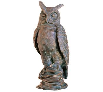 Rottenecker Bronze-Eule, 13 x 15 x 37 cm