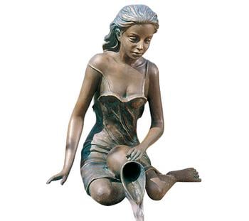 Rottenecker Bronze-Figur Elonie groß, wasserspeiend