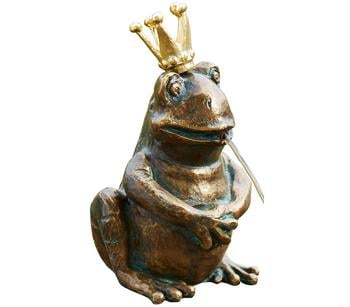 Rottenecker Bronze-Froschkönig Hermann, wasserspeiend