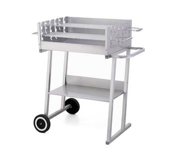 tepro Holzkohle- Grillwagen Pasadena, Silber - Stahl