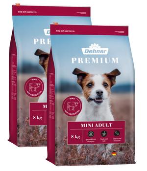 Dehner Premium Trockenfutter für Hunde Mini Adult, Rind & Kartoffel