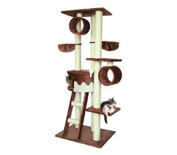 Silvio Design Kratzbaum Merlin, 2-farbig, Braun - Plüsch / Sisal