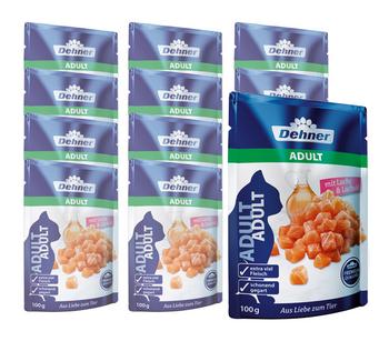 Dehner Premium Nassfutter für Katzen Adult, 12 x 100 g