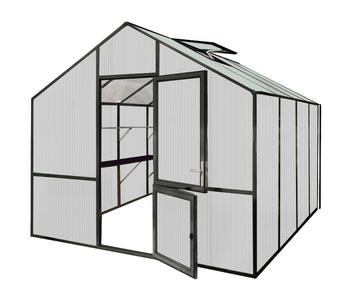 KGT Gewächshaus Lilie IV, Dunkelgrau - Aluminium