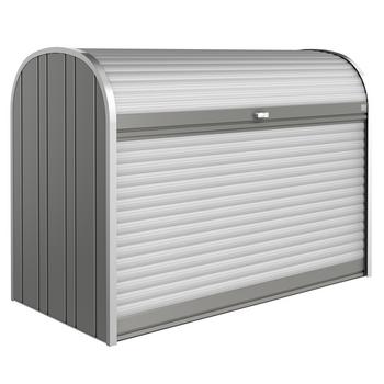 Biohort StoreMax 190, ca. B190/H136/T97 cm, Quarzgrau - Stahl / Aluminium