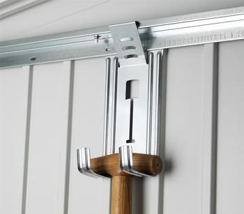 Biohort Halter für Gartengeräte, 4 Stk., Silber - Metall