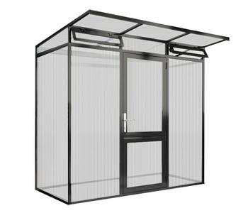 KGT Gewächshaus Linea I, Dunkelgrau - Aluminium