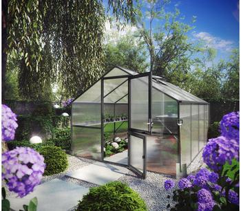 KGT Gewächshaus Orchidee IV, Dunkelgrau - Aluminium