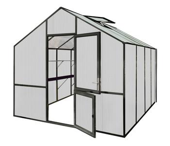 KGT Gewächshaus Lilie III, Dunkelgrau - Aluminium