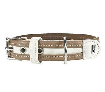 HUNTER Hundehalsband Madeira, Grau - Leder