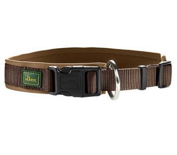 HUNTER Hundehalsband Neopren Vario Plus, Braun - Nylon /
