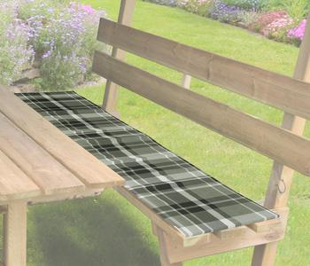 Weka Sitzpolster für Gartenlaube 662, Grau / Grün - Baumwolle Polyester