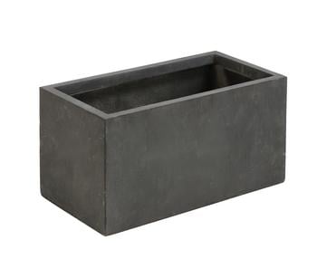 Dehner Kunststein-Kasten Manchester, rechteckig, Dunkelgrau - Leichtbeton