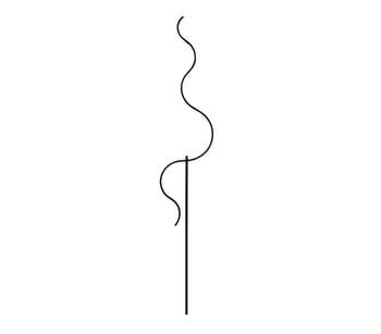 Dehner Metallstab Welle, 180 cm, Grau - Metall