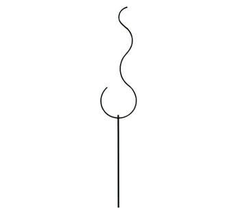 Dehner Metallstab Flamme, 180 cm, Grau - Metall