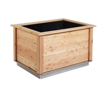 KGT Holz-Hochbeet Woody 130, ca. B131/H79/T99 cm, Natur - Holz