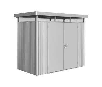 Biohort Gerätehaus HighLine H1, ca. B275/H222/T155 cm, Silber - Stahl
