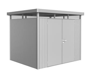 Biohort Gerätehaus HighLine H3, ca. B275/H222/T235 cm, Silber - Stahl