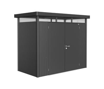Biohort Gerätehaus HighLine H1, ca. B275/H222/T155 cm, Dunkelgrau - Stahl