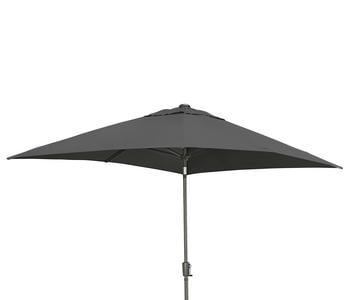 Dehner Sonnenschirm Samos, rechteckig, ca. B300/T200 cm, Dunkelgrau - Aluminium / Polyester