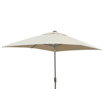 Dehner Sonnenschirm Samos, rechteckig, ca. B300/T200 cm, Creme - Aluminium / Polyester