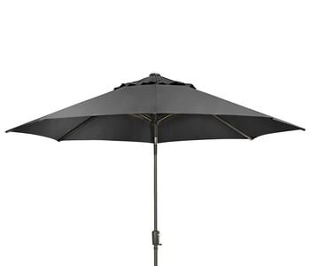 Dehner Schirm Milos, rund, ca. Ø294 cm, Dunkelgrau - Aluminium / Polyester