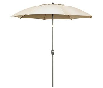 Dehner Sonnenschirm Paros, rund, ca. Ø250 cm, Creme - Aluminium / Polyester