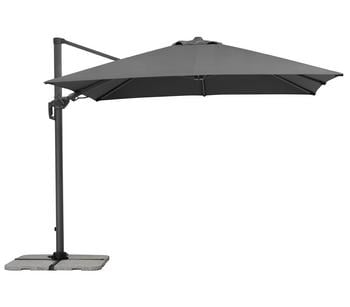 Schneider Ampelschirm Rhodos Twist, quadratisch, ca. B300/T300 cm, Anthrazit - Aluminium, Polyester