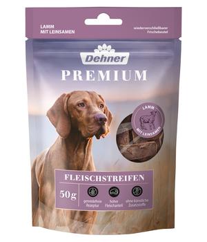 Dehner Premium Hundesnack Fleischstreifen, Lamm, 50 g