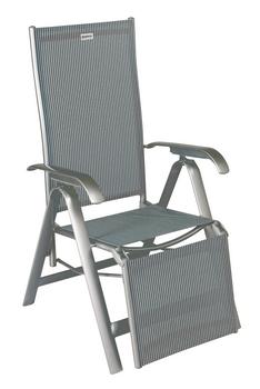Acamp Relaxsessel Acatop, Grau - Aluminium / Textilene