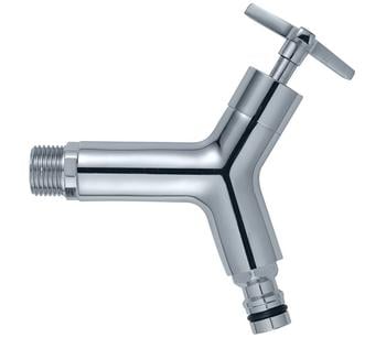 GARANTIA Design Chrom-Auslaufhahn 3/4", Silber - Metall