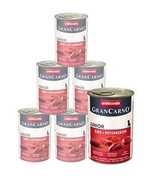 animonda GRANCARNO® Nassfutter für Hunde Junior, 6 x 400 g/800 g