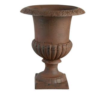 Esschert Design Französische Pflanzvase aus Gusseisen, dunkelbraun