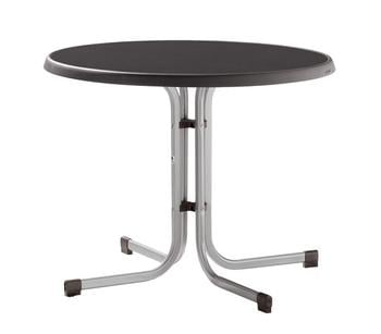 Sieger Klapptisch Boulevard Mecalit-Pro, Ø86/H72 cm, Dunkelgrau - Kunststoff / Stahl