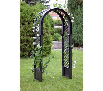 KHW Kunststoff-Rosenbogen mit Erdspießen, ca. B100/H207/T43 cm