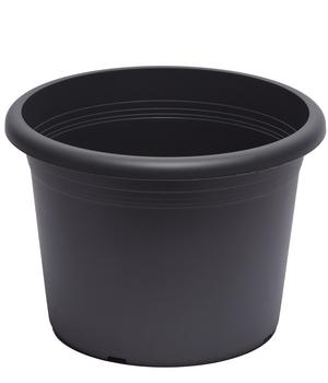 Dehner Kunststoff-Blumentopf Pflanzkübel Cylindro XXL, rund, Dunkelgrau - Kunststoff
